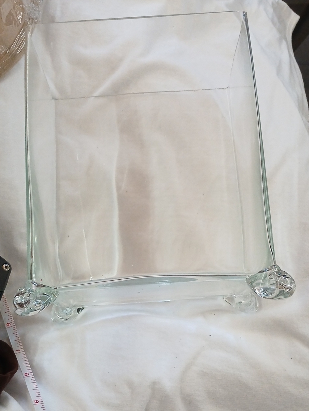 Clear Glass Square Bathroom Organizer Tray - Brand
